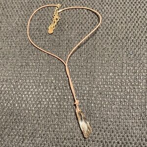 SWAROVSKI YELLOW CRYSTAL. Elegant Gold and Brown Pendant Necklace